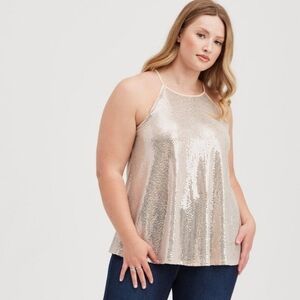 Torrid Sequin Tank Top Relaxed Fit